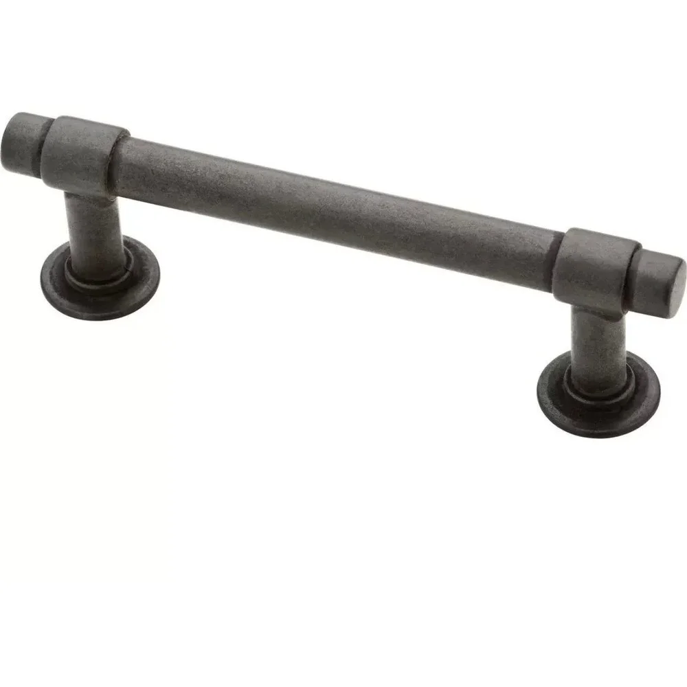 Liberty Hardware Francisco 3in Cabinet Pulls 10 Pack Soft Iron Industrial Gray